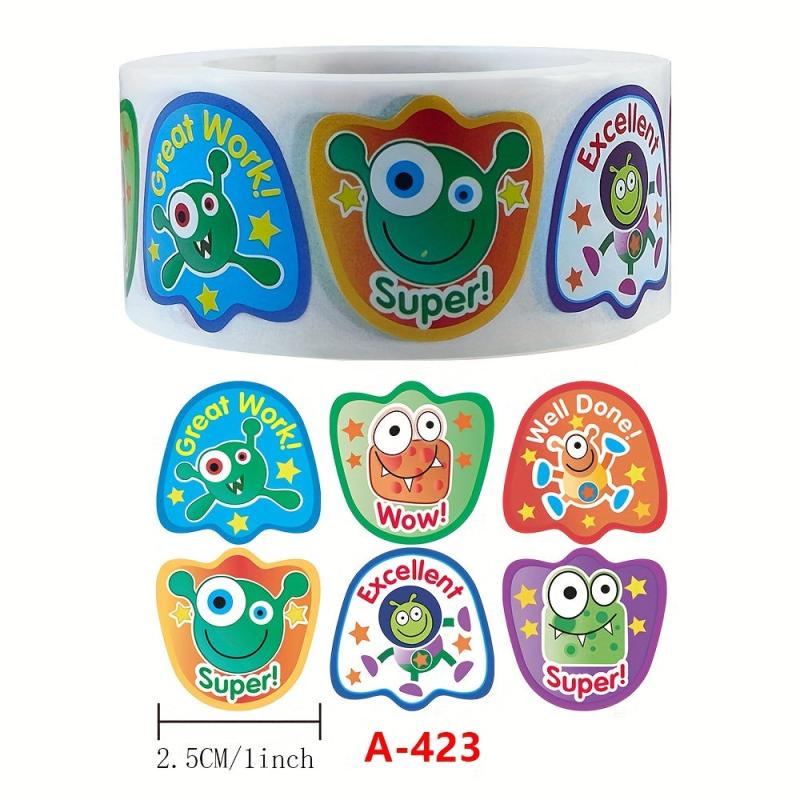 500pcs Funny Little Monster Reward Stickers Christmas Decoration Stickers