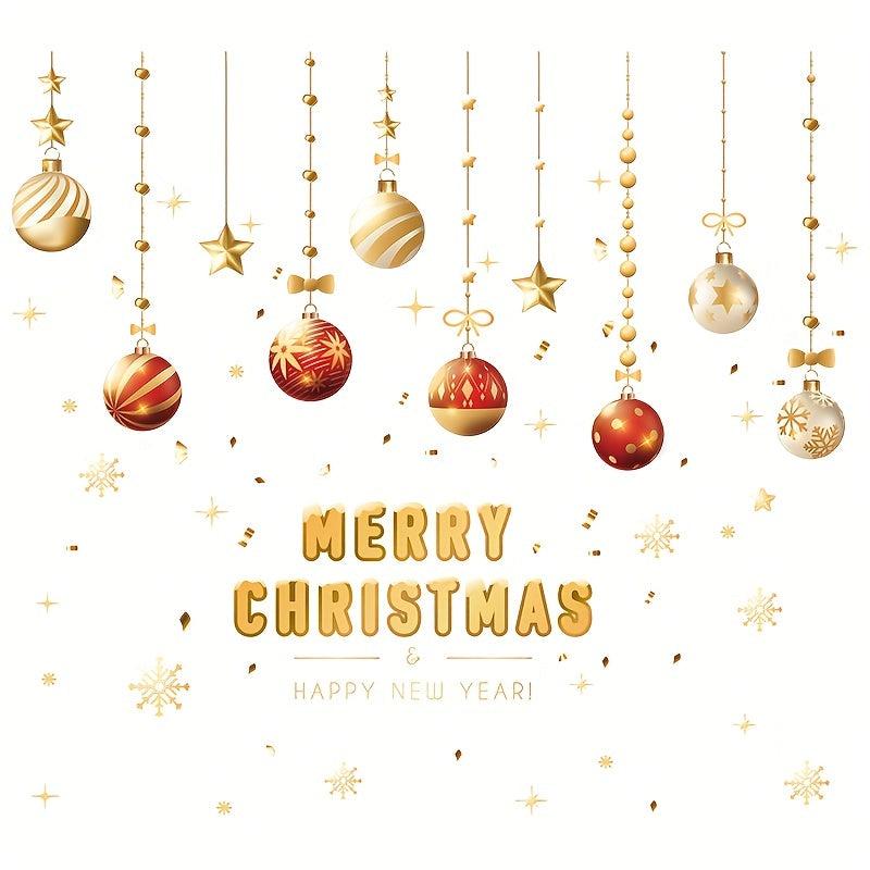 4pcs Christmas Glass Stickers - Easy Install - Home Holiday Decor