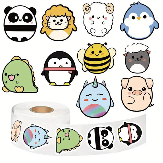 500pcs Cartoon Sticker Roll for Water Bottles Laptops Luggage