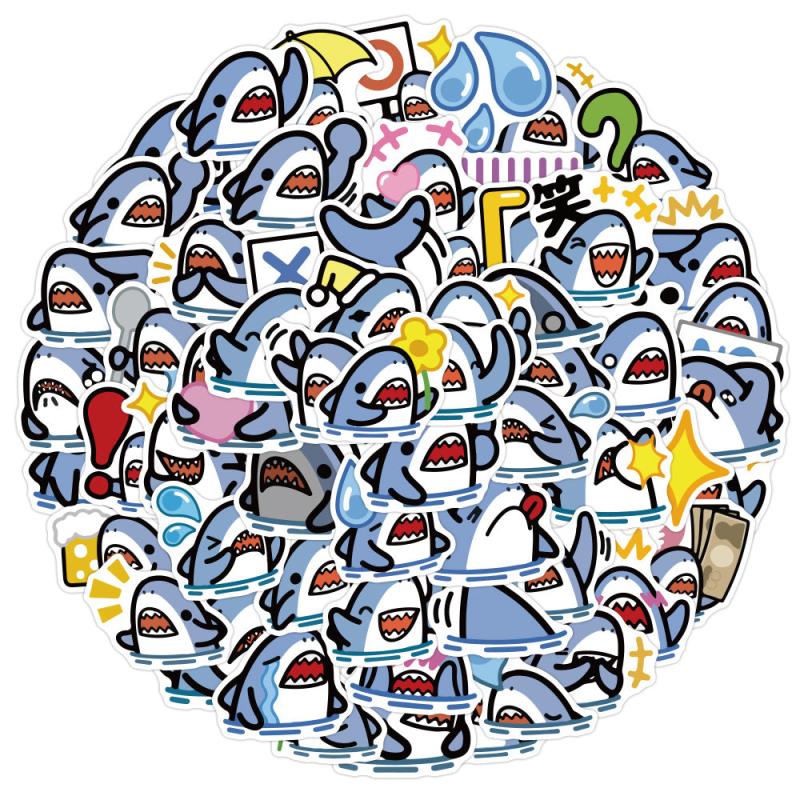 60 Shark Themed Stickers - Great for Kids' Parties & More!