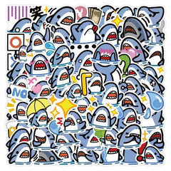 60 Shark Themed Stickers - Great for Kids' Parties & More!