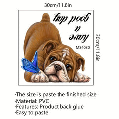 Bulldog Butterfly Wall Stickers