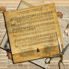 8pcs Large Size Music Paper Retro Journal DIY Tools for Stationery Arts