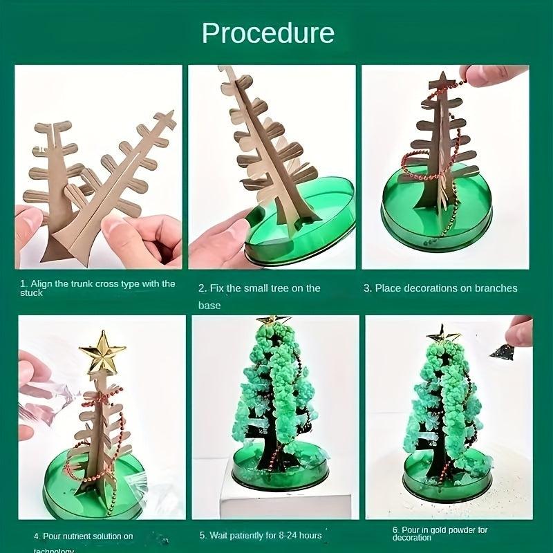 DIY Mini Christmas Tree Magic Christmas Tree Puzzle Gift
