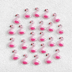 Mini Flamingo Resin Figurine Ornament for Jewelry Making