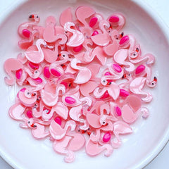 Mini Flamingo Resin Figurine Ornament for Jewelry Making