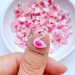 Mini Flamingo Resin Figurine Ornament for Jewelry Making