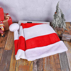 Extra Long Striped Elf Hat Plush Winter Halloween Christmas Cosplay Costume