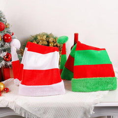 Extra Long Striped Elf Hat Plush Winter Halloween Christmas Cosplay Costume