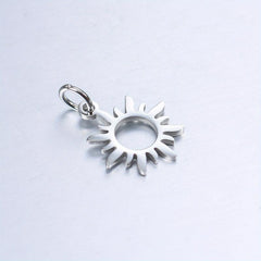 Sun Jewelry Stainless Steel Pendant Plated Titanium Small Flower Pendant