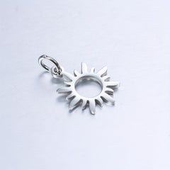 Sun Jewelry Stainless Steel Pendant Plated Titanium Small Flower Pendant