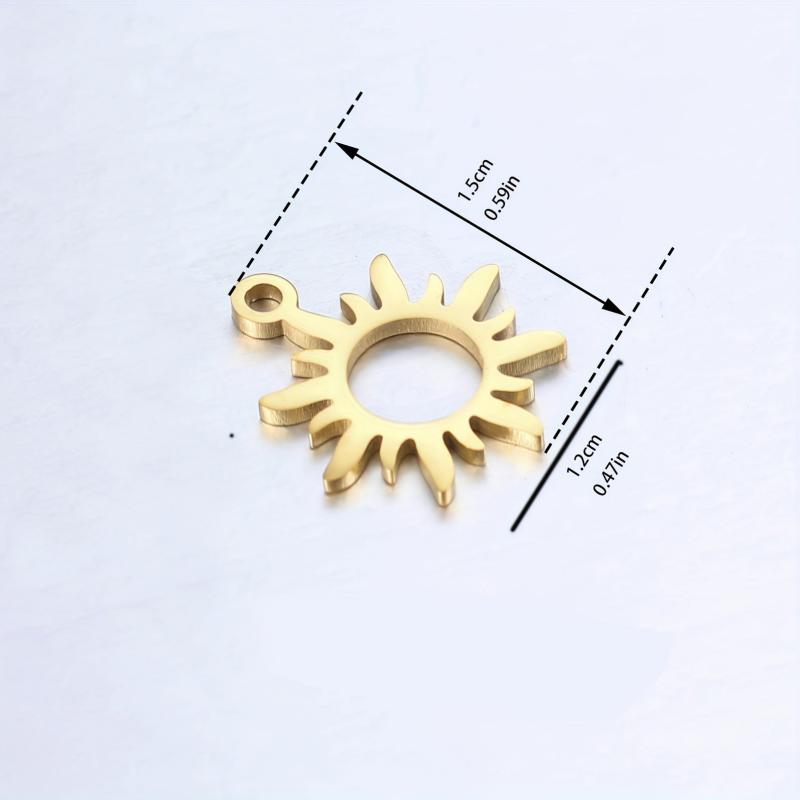 Sun Jewelry Stainless Steel Pendant Plated Titanium Small Flower Pendant