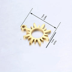 Sun Jewelry Stainless Steel Pendant Plated Titanium Small Flower Pendant