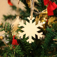 10pcs Wooden Christmas Tree Hanging Decoration DIY Crafts 3inch