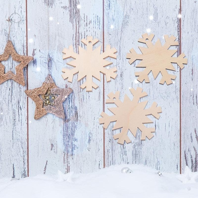 10pcs Wooden Christmas Tree Hanging Decoration DIY Crafts 3inch