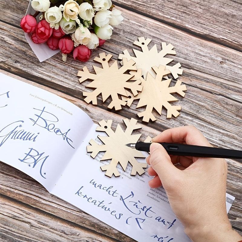 10pcs Wooden Christmas Tree Hanging Decoration DIY Crafts 3inch