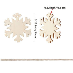 10pcs Wooden Christmas Tree Hanging Decoration DIY Crafts 3inch