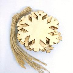 10pcs Wooden Christmas Tree Hanging Decoration DIY Crafts 3inch