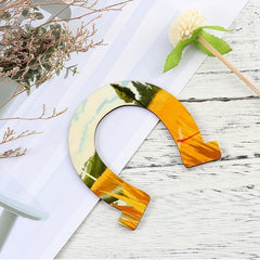 24pcs U-Shaped Horseshoe Wooden Piece Pendant for DIY Painting