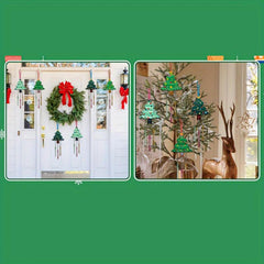10pcs Wooden Christmas DIY Wind Chime Set For Crafts Blank DIY Crafts