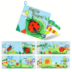 USATDD Soft High Contrast Baby Book Crinkle Cloth Toy Tail