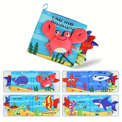 USATDD Soft High Contrast Baby Book Crinkle Cloth Toy Tail