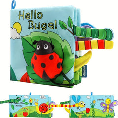 USATDD Soft High Contrast Baby Book Crinkle Cloth Toy Tail