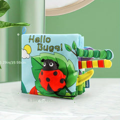 USATDD Soft High Contrast Baby Book Crinkle Cloth Toy Tail