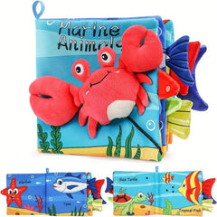 USATDD Soft High Contrast Baby Book Crinkle Cloth Toy Tail