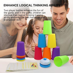 Intelligence Boosting Toy Set: 54 Cards, 12 Cups, 1 Bell Game Puzzle