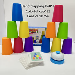 Intelligence Boosting Toy Set: 54 Cards, 12 Cups, 1 Bell Game Puzzle