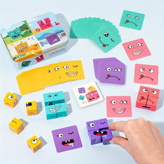 Wooden Face Changing Building Blocks Set