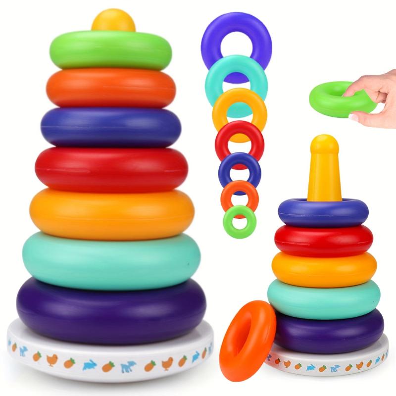 Classic Rainbow Stacking Toy for 18M+ Educational Building