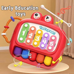 Interactive Kids' Piano Toy Red Hand Percussion Instrument for Learning