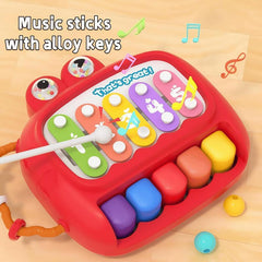 Interactive Kids' Piano Toy Red Hand Percussion Instrument for Learning