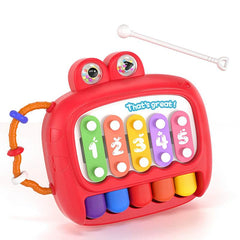 Interactive Kids' Piano Toy Red Hand Percussion Instrument for Learning