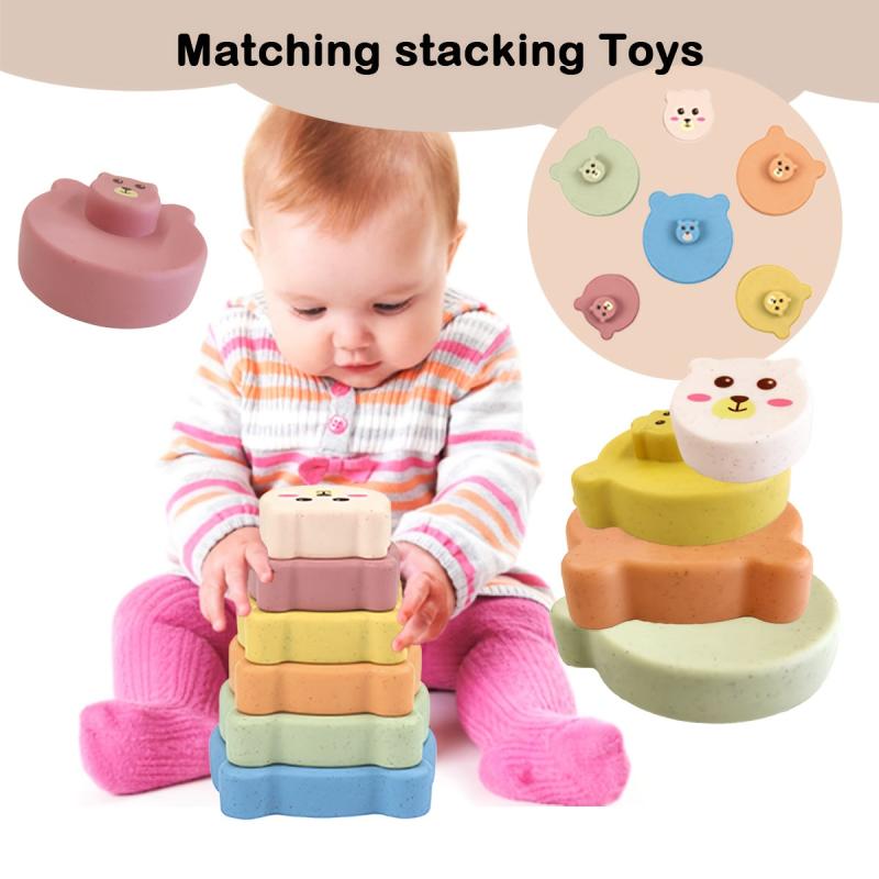 Colorful Stack & Nest Circle Toys for Educational Playset