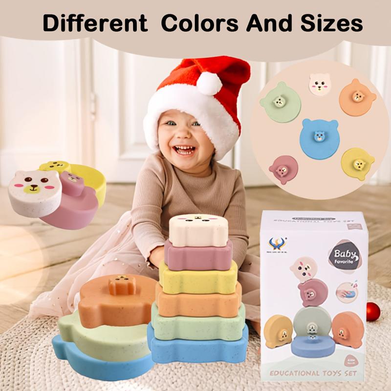 Colorful Stack & Nest Circle Toys for Educational Playset