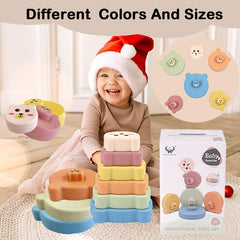 Colorful Stack & Nest Circle Toys for Educational Playset