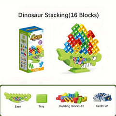 Kids Dinosaur Balance Blocks Stacking Game