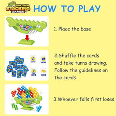 Kids Dinosaur Balance Blocks Stacking Game