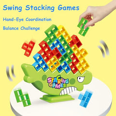 Kids Dinosaur Balance Blocks Stacking Game