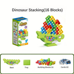 Kids Dinosaur Balance Blocks Stacking Game