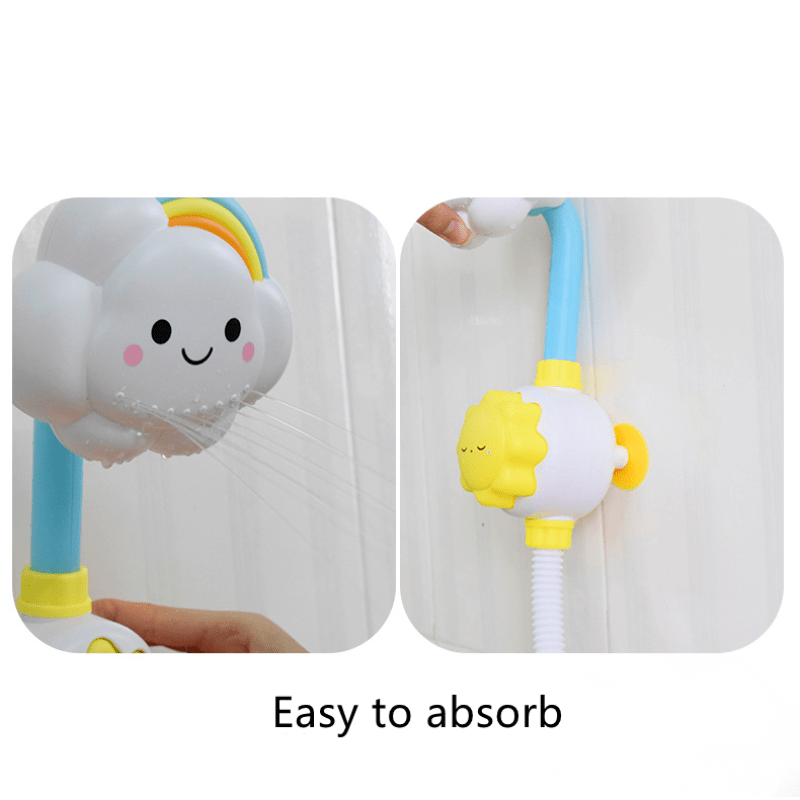 Kids Bath Toy Water Spraying Clouds Flowers Durable Plastic