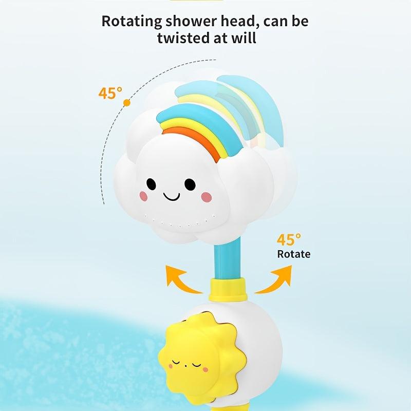 Kids Bath Toy Water Spraying Clouds Flowers Durable Plastic