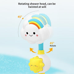 Kids Bath Toy Water Spraying Clouds Flowers Durable Plastic