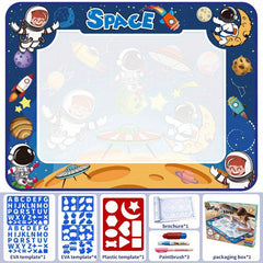Large Magic Water Drawing Mat for Kids, Reusable & Washable Art Blanket