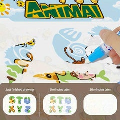 Large Magic Water Drawing Mat for Kids, Reusable & Washable Art Blanket