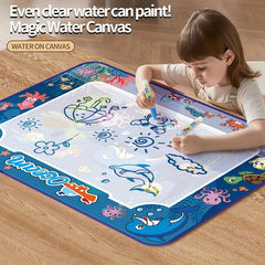 Large Magic Water Drawing Mat for Kids, Reusable & Washable Art Blanket