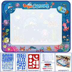 Large Magic Water Drawing Mat for Kids, Reusable & Washable Art Blanket
